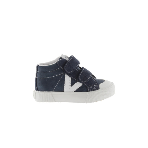  Victoria Tribu Leather Effect Ankle Boots With Contrasting Logo And Adhesive Straps
