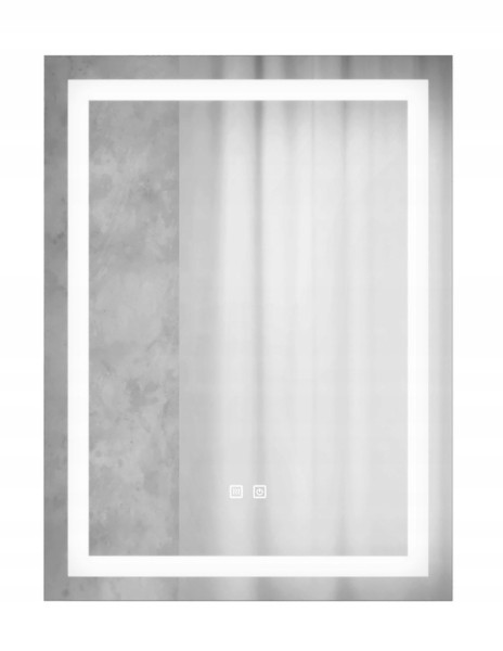Prostokątne podświetlane lustro energooszczędne LED60x80 Vel