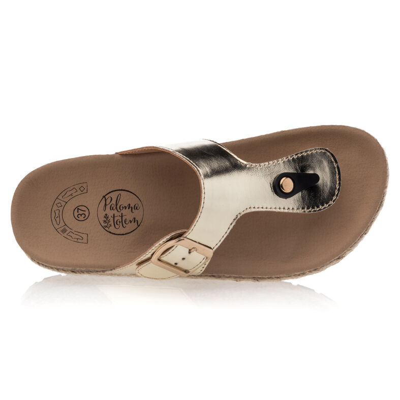 Női sárga flip-flop papucsok / tanga szandálok