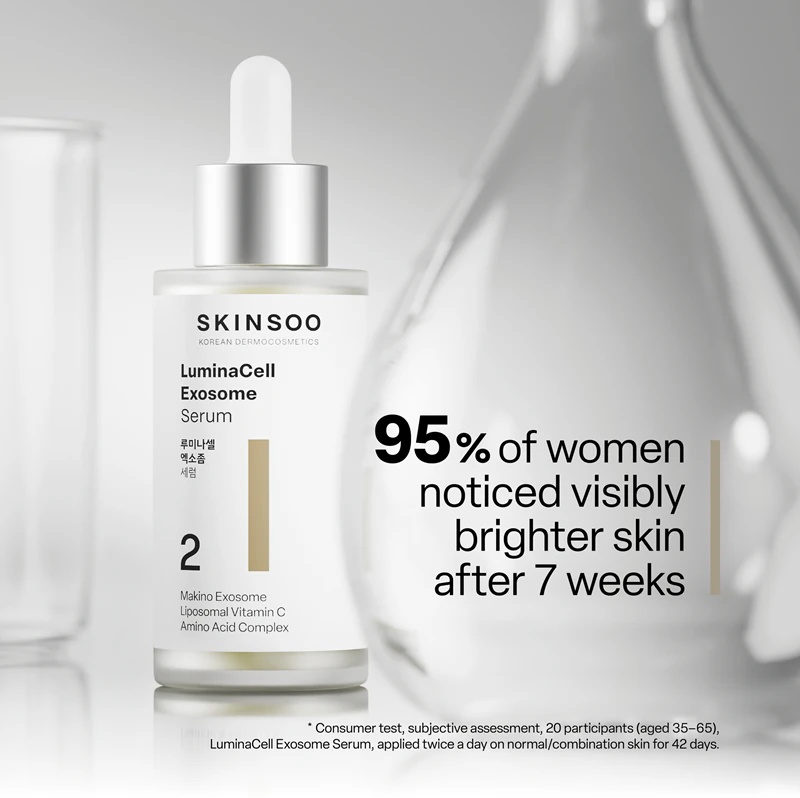 SKINSOO LuminaCell Exosome Serum švytėjimo suteikiantis veido serumas