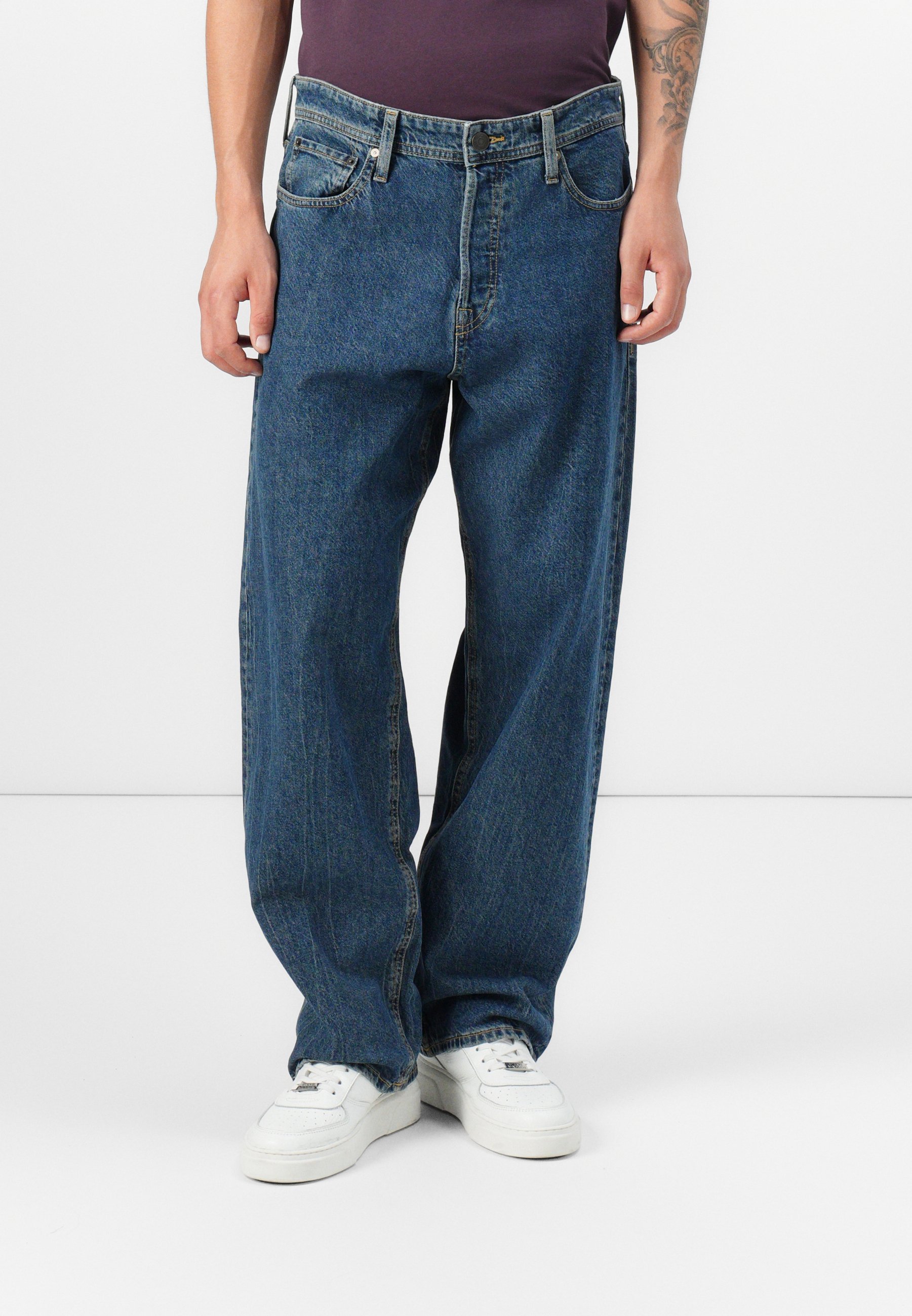 Jack & Jones JJIALEX JJORIGINAL - Jean baggy - denim bleu
