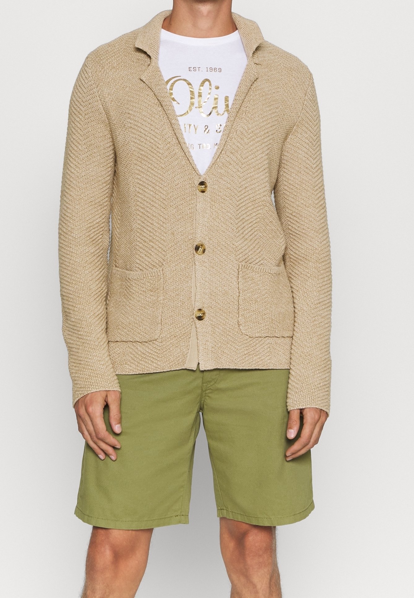 Pier One Cardigan - mottled beige