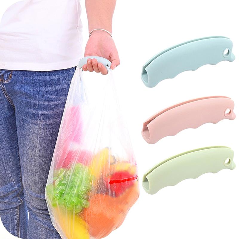 Poignée de sac SUEF 1 pièce avec bouton en silicone, poignée de transport ergonomique, pinces pour sac, outils de cuisine @1