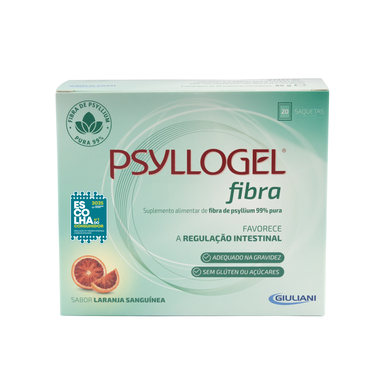 Psyllogel Fiber Forstoppelseslindring Appelsin 20 poser