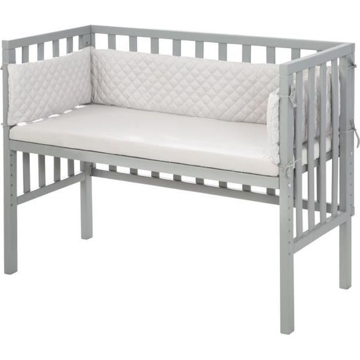 Berceau Cododo Réglable roba Style - ROBA - Taupe - Matelas PU - Tour de lit et Barrière