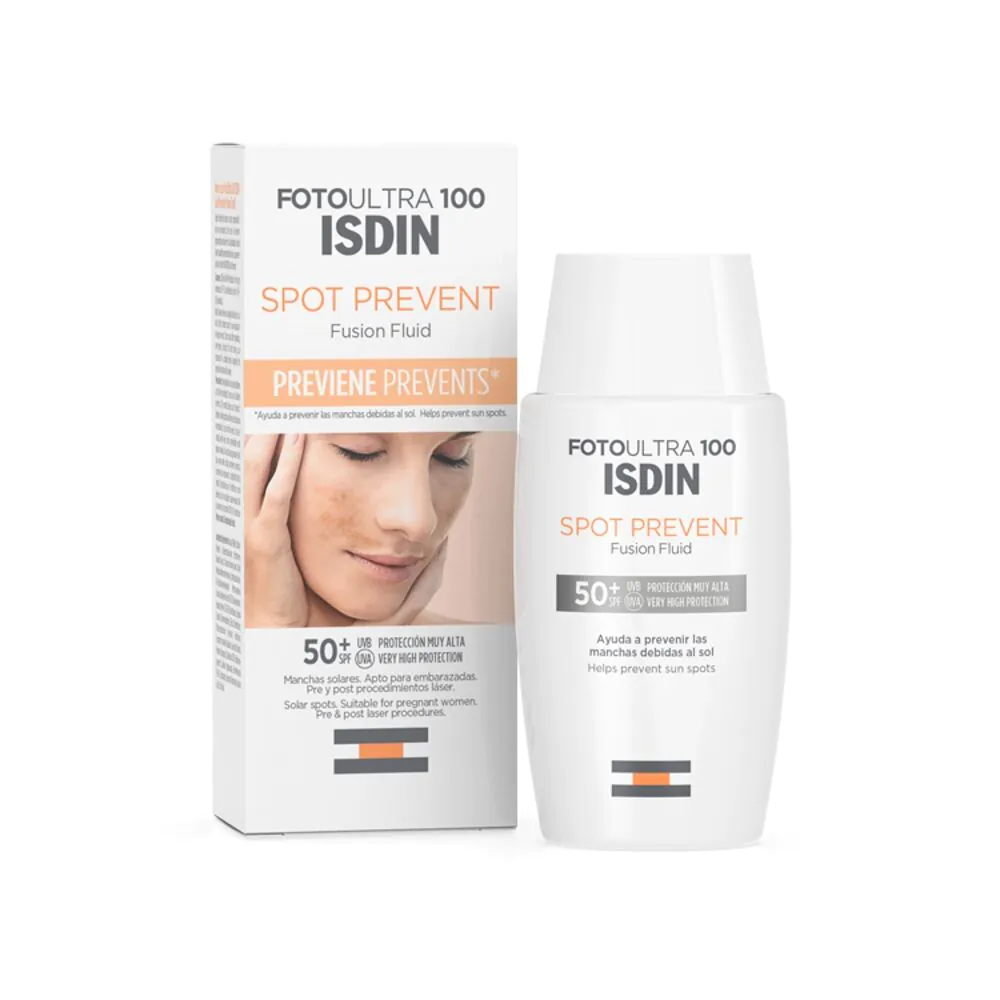 Isdin Fotoprotector Fluid Zapobiegający Powstawaniu Przebarwień SPF 50+