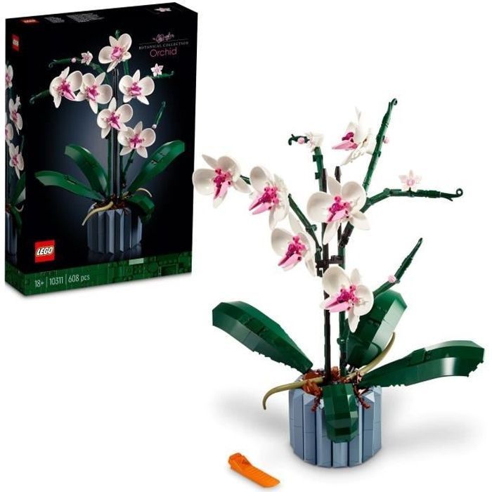 LEGO® Icons 10311 Orchidea, pianta artificiale da interno, decorazione per la casa
