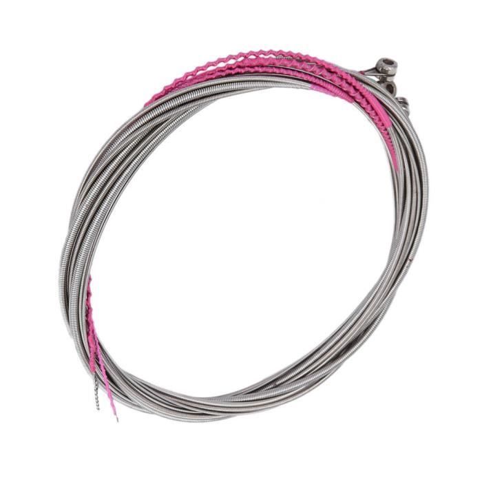 Cuerdas para bajo eléctrico Qiilu - 4 cuerdas - Acero inoxidable - Aleación de níquel-cobre - Plata