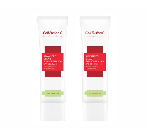 Cell Fusion C Advanced Clear Sunscreen 100 SPF48/PA    krem przeciwsłoneczny 2 x 35 ml