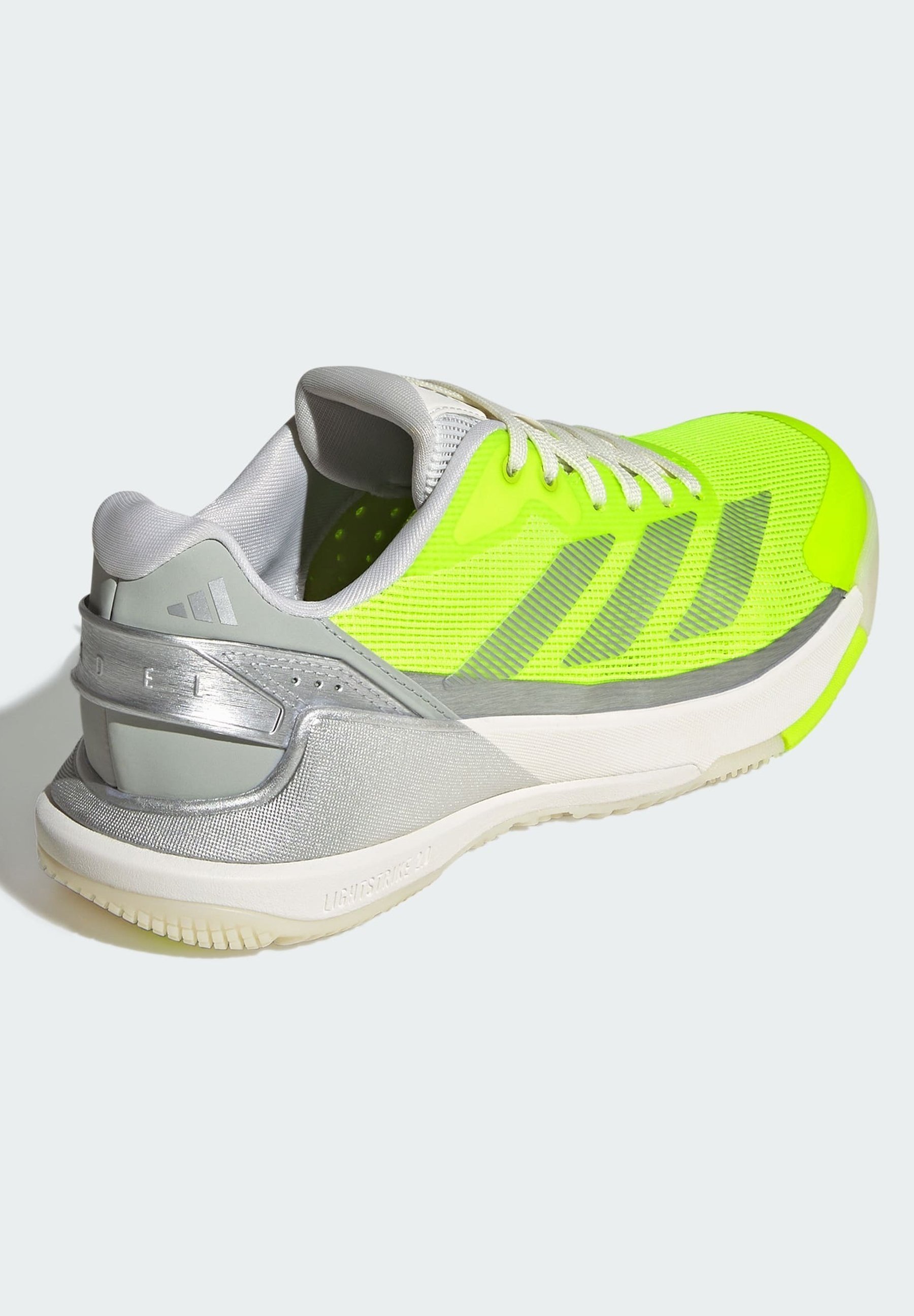 adidas Performance CRAZYQUICK LS - Chaussures de padel - citron clair argent métallisé