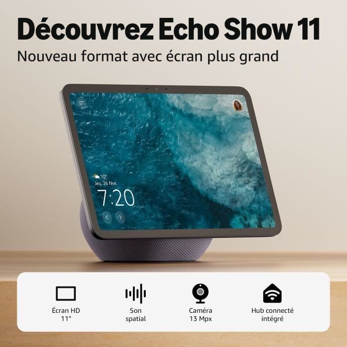 Slim display - AMAZON - Echo Show 11 - 11,95 inch Full HD touchscreen - 13-megapixel camera - Wi-Fi - Grafiet