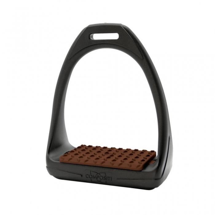 Étriers équitation Compositi Soft Reflex - noir/brun - TU