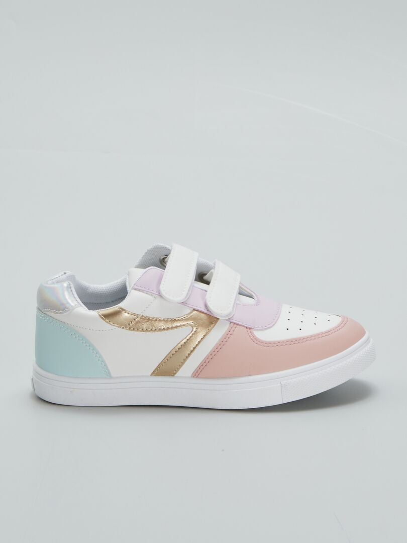 Lage sneakers met klittenbandsluiting - ROZE