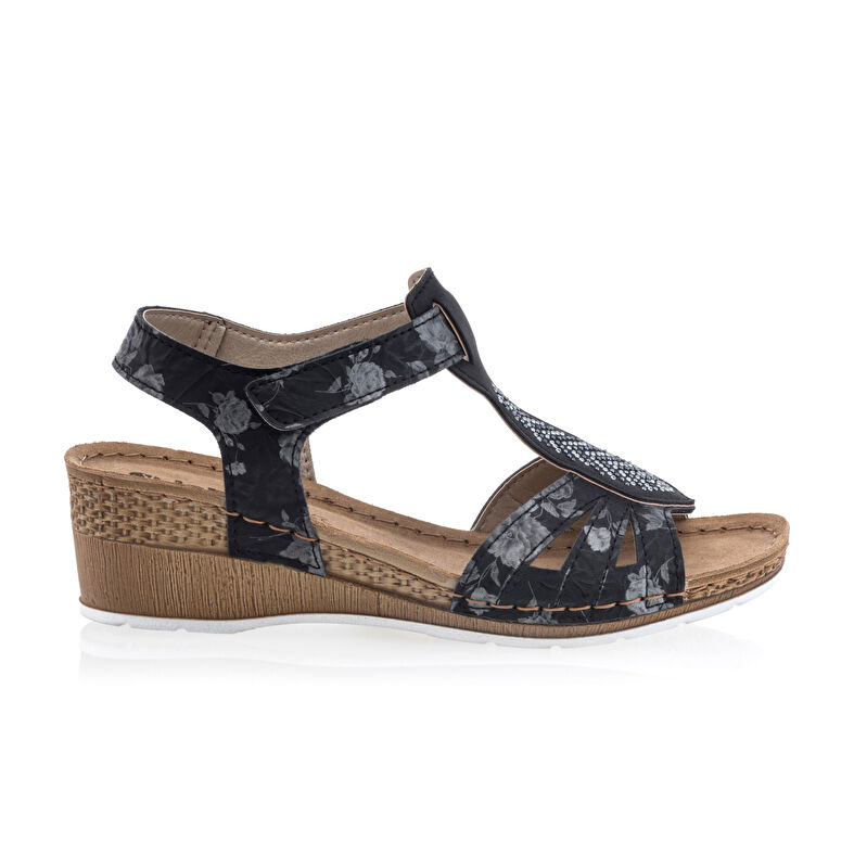 Sandalias negras para mujer / Zapatos de punta abierta