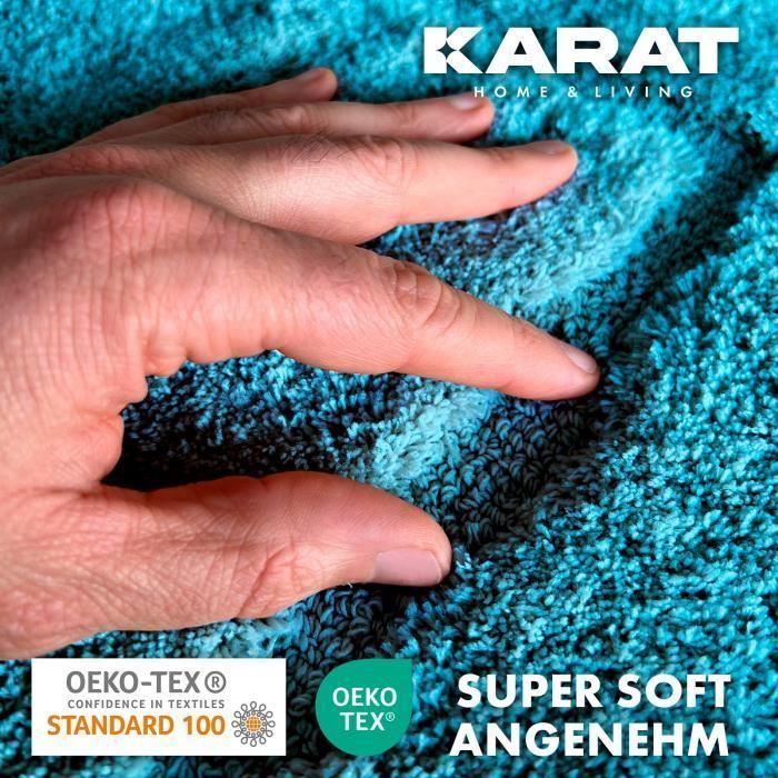 Tapis de bain Atlantis Rectangulaire Dos antidérapant Turquoise 60 x 100 cm