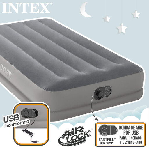  Matelas gonflable simple Intex Dura Beam Prestige