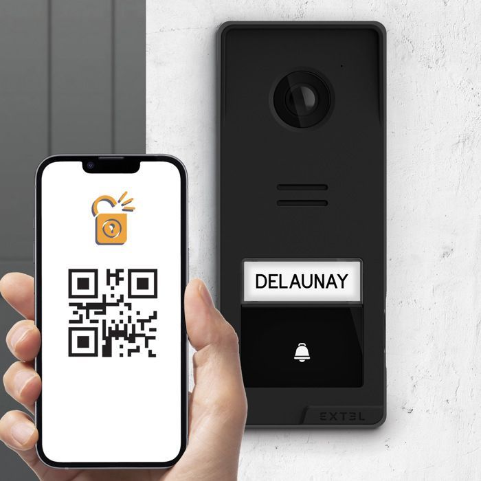 Visiophone sans fil connecté avec accès par empreinte digitale - Wave 3 - Extel - 720337