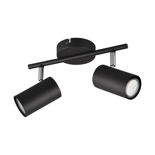 Spot de tavan Robert, cu 2 spoturi, negru/mat