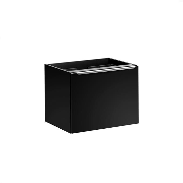 Conjunto de móveis para banheiro - OTITEC - PRETO OUSADO - 120 cm - Pia dupla - Espelho com LED