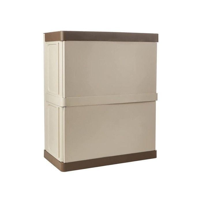 Säilytyskaappi - ARTPLAST - S71/BT - Beige ja taupe - 70 x 39 x K.85,5 cm - 2 saranaovea