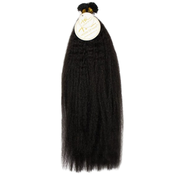 House Of Hair UK Cabello rizado liso ébano con puntas en I 22