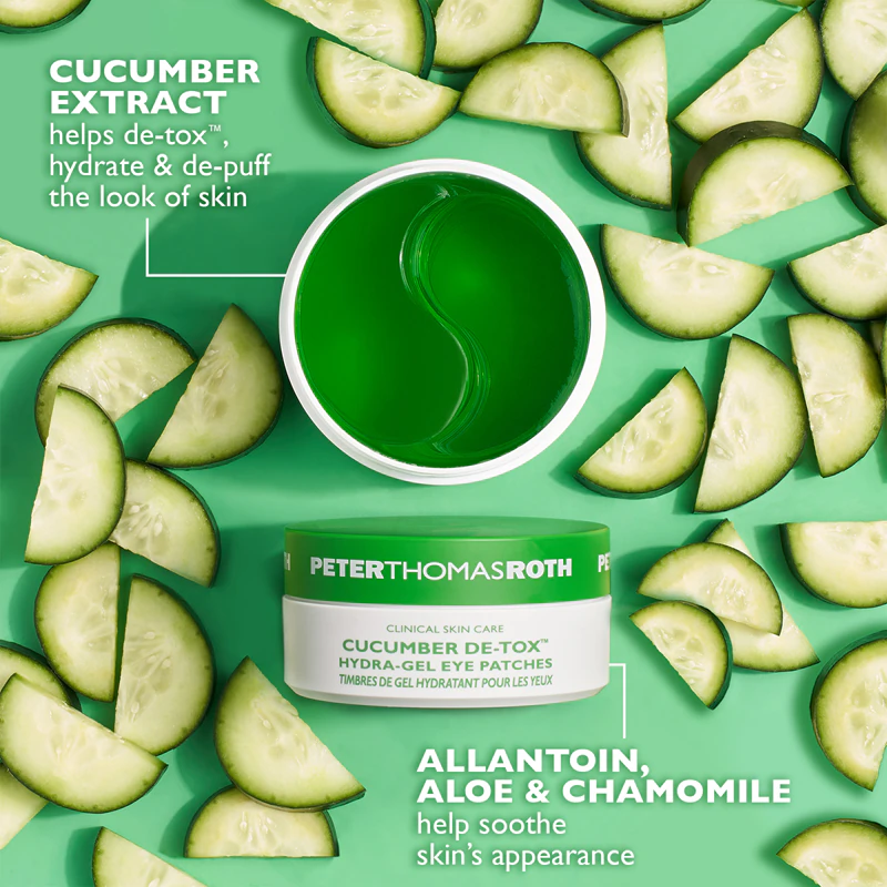 Peter Thomas Roth Gurken-Detox-Hydra-Gel-Augenpads, feuchtigkeitsspendende Gel-Augenmaske