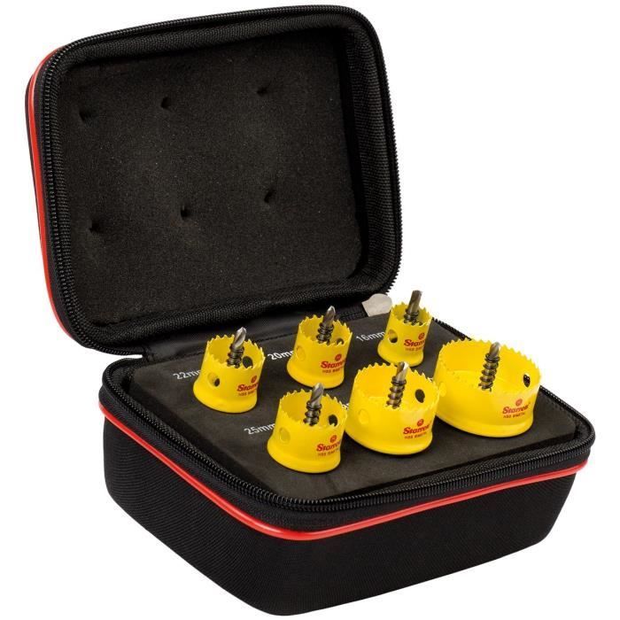 Starrett  bi-métal sans fil de coupe Fluide, 6 pièces, kit de scie-cloche - KCS06001