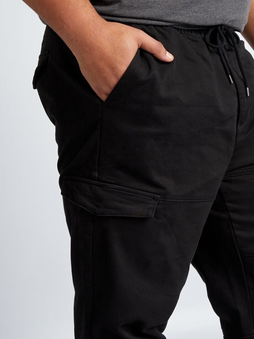 Chino broek met zijzakken - zwart