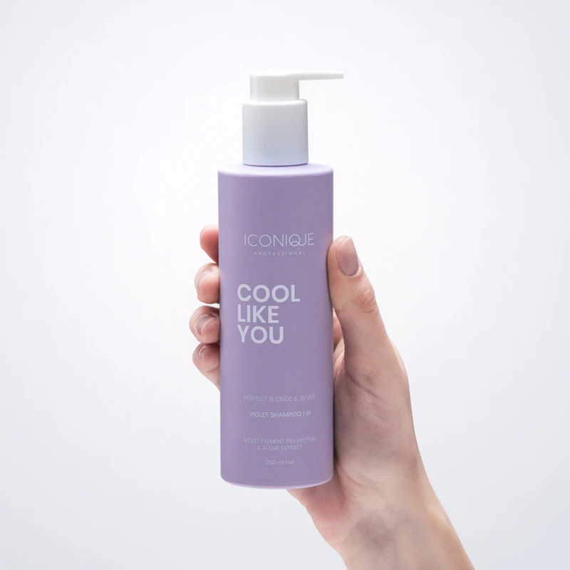 ICONIQUE Professional COOL LIKE YOU tobulai šviesių plaukų ir sidabrinės violetinės spalvos šampūnas