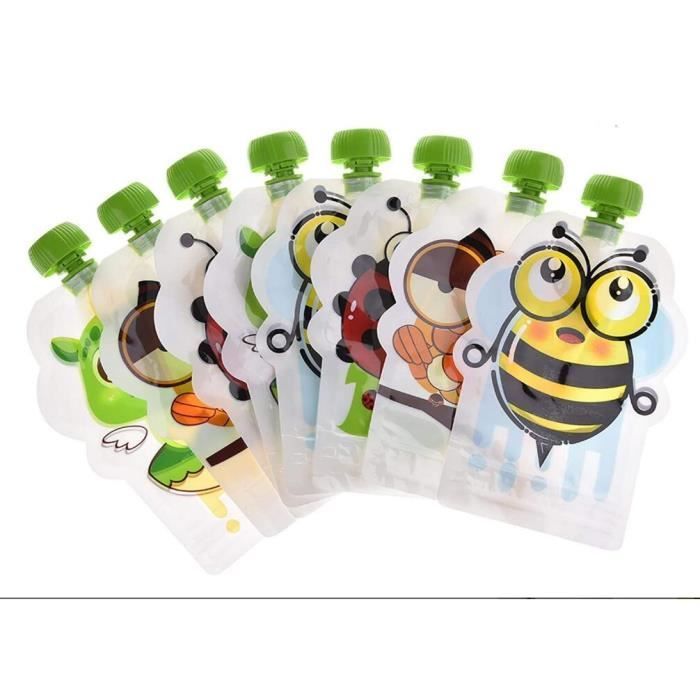 Reusable Children's Applesauce Pouch - 8 pcs - Homemade Puree - 150ml Capacity