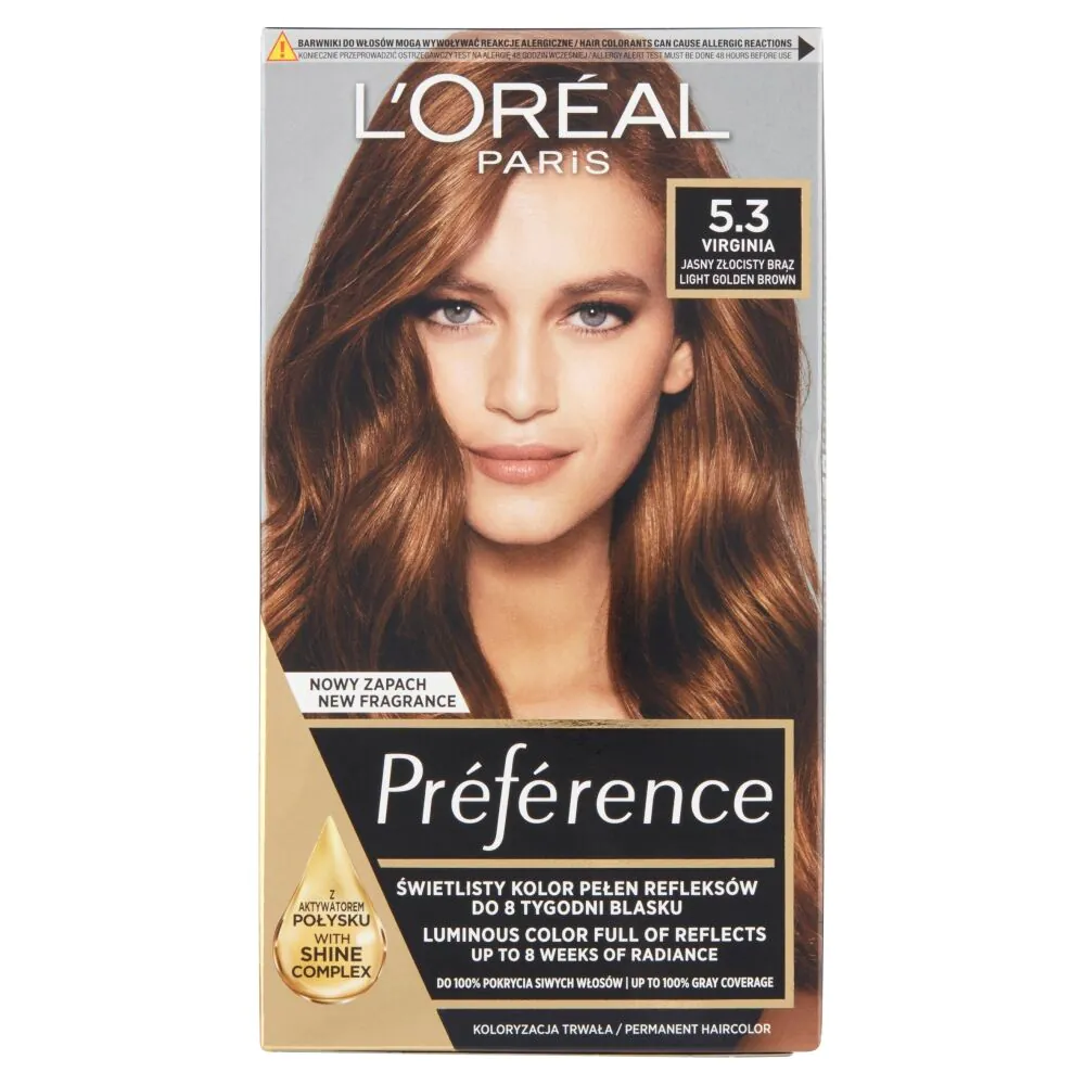 L’Oréal Preference Farba do włosów G5.3 Jasny Brąz Złocisty