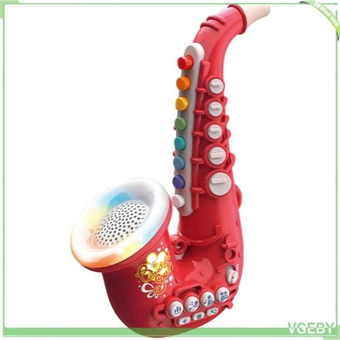 Fafeicy Strumenti Musicali Giocattolo, Sassofono Giocattolo per Bambini, Giocattoli e Strumenti per Neonati, Rosso