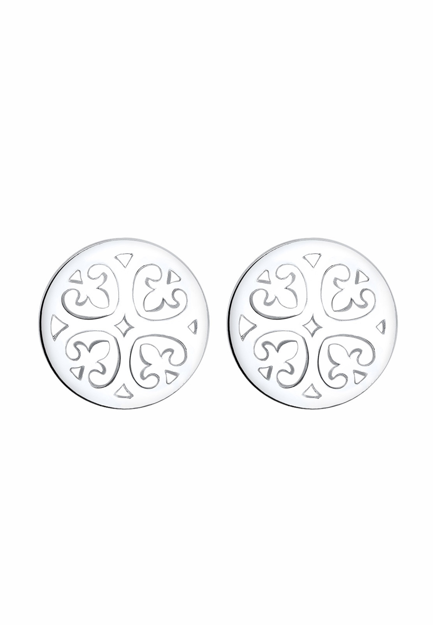 Elli Ornament Boho Cristaux Boucles d'oreilles Femme - Plaqué Or Argent (925/1000)