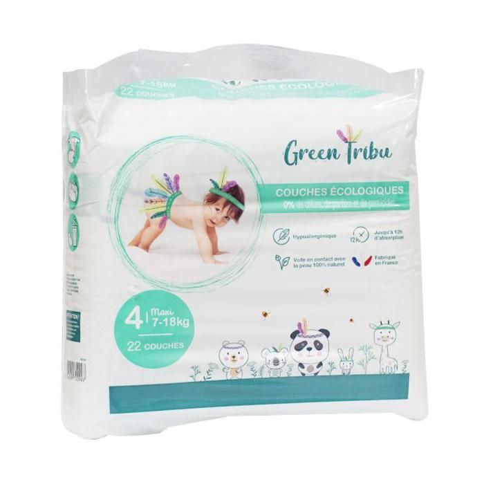 Green Tribu Öko-Windeln Größe 4 7-18 kg 22 Stück