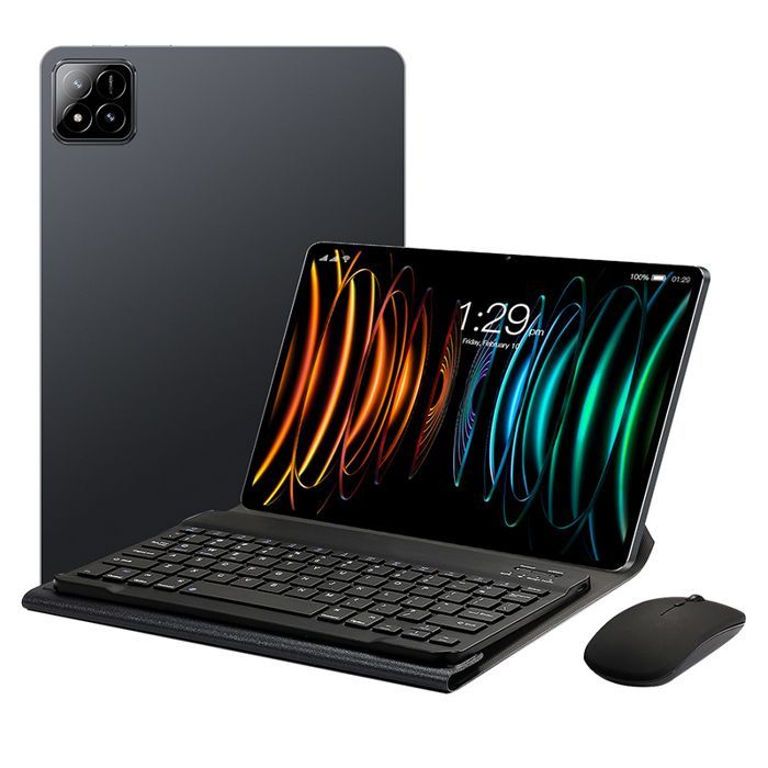 Tablette 10 Pouces Android 14 Tablette, 12 Go RAM 512 Go ROM, Caméra 16MP + 32MP, 5G LTE, 10000mAh Batterie, Noir