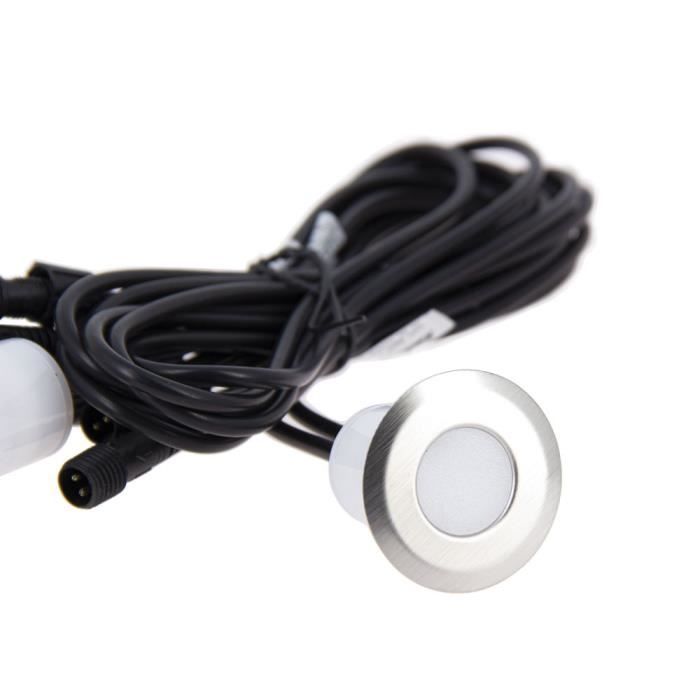 Kit de focos empotrables para exteriores XANLITE de 6 piezas - LED - Blanco neutro - Gris - IP67