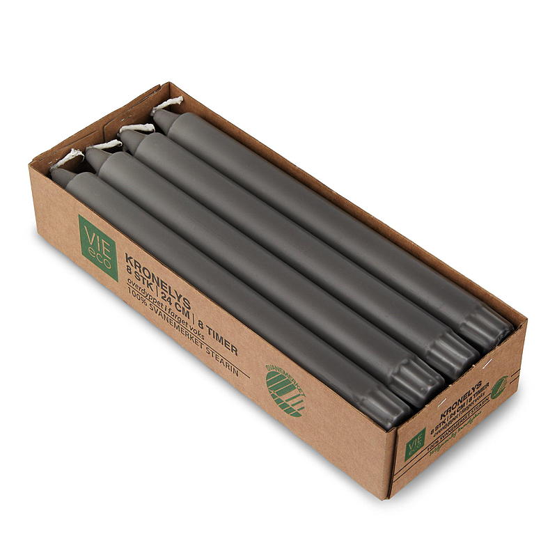 Vie Eco Crown lamp 8-pack 24 cm eco grijs