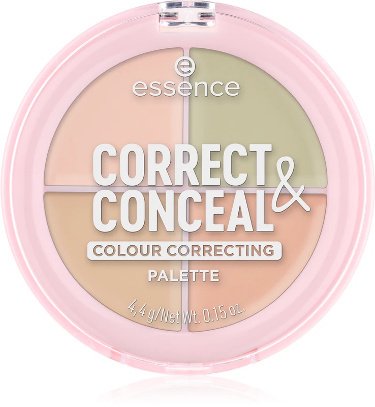 essence CORRECT & CONCEAL korektoru palete ādas toņa izlīdzināšanai