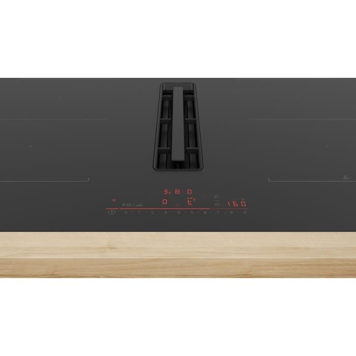 Piano cottura a induzione Bosch SER6 con cappa aspirante - PVQ811H26E Nero - 4 fuochi - Connessione domestica - L802 x P522 mm