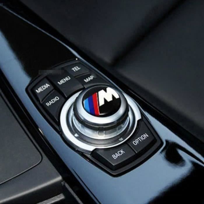 Replacement multimedia button sticker, 29mm diameter, self-adhesive backing for BMW