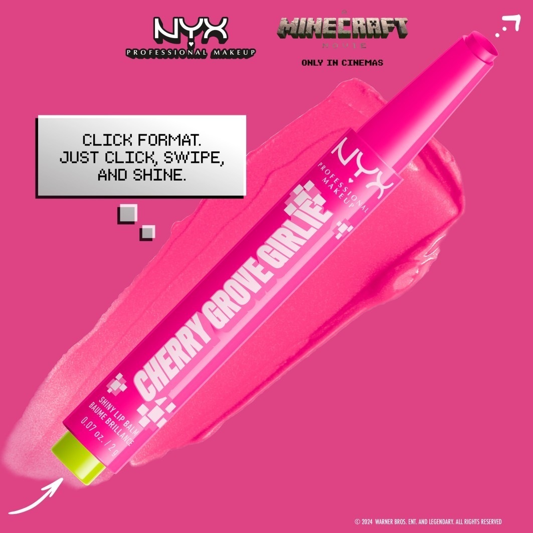 NYX Professional Makeup sjajilo za usne Minecraft kolekcija Minecraft film Fat Oil Slick Click - 1 komad