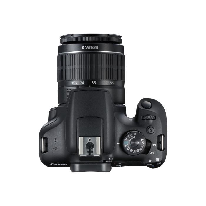 Canon EOS 2000D digitaalinen järjestelmäkamera 24,1 megapikselin APS-C 1080p - 30 kuvaa sekunnissa 3x optinen zoom EF-S 18-55 mm IS II -objektiivi…
