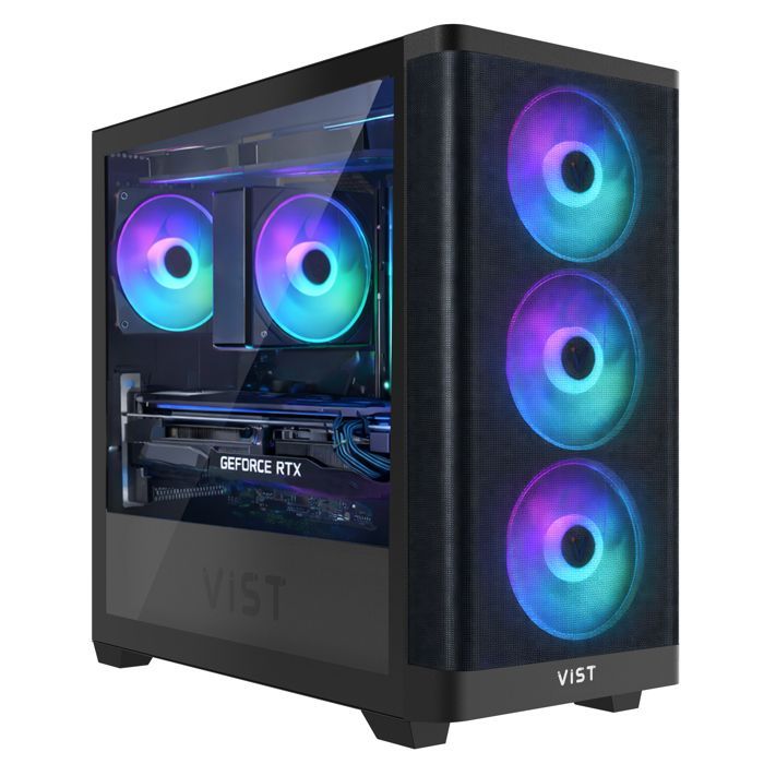 VIST PC Gaming Ryzen 7 5700X - 32GB RAM - RTX 5060 - 1TB M.2 SSD - WIFI - Windows 11 Pro
