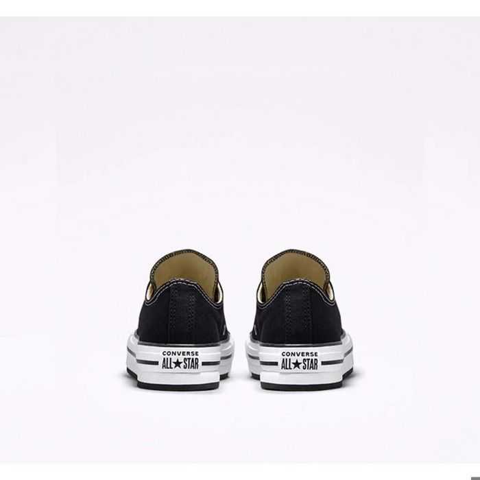 Zapatillas Converse CTAS Platfo Ox — Zapatillas bajas para niña (niñas), negras, con cordones y parte superior textil.