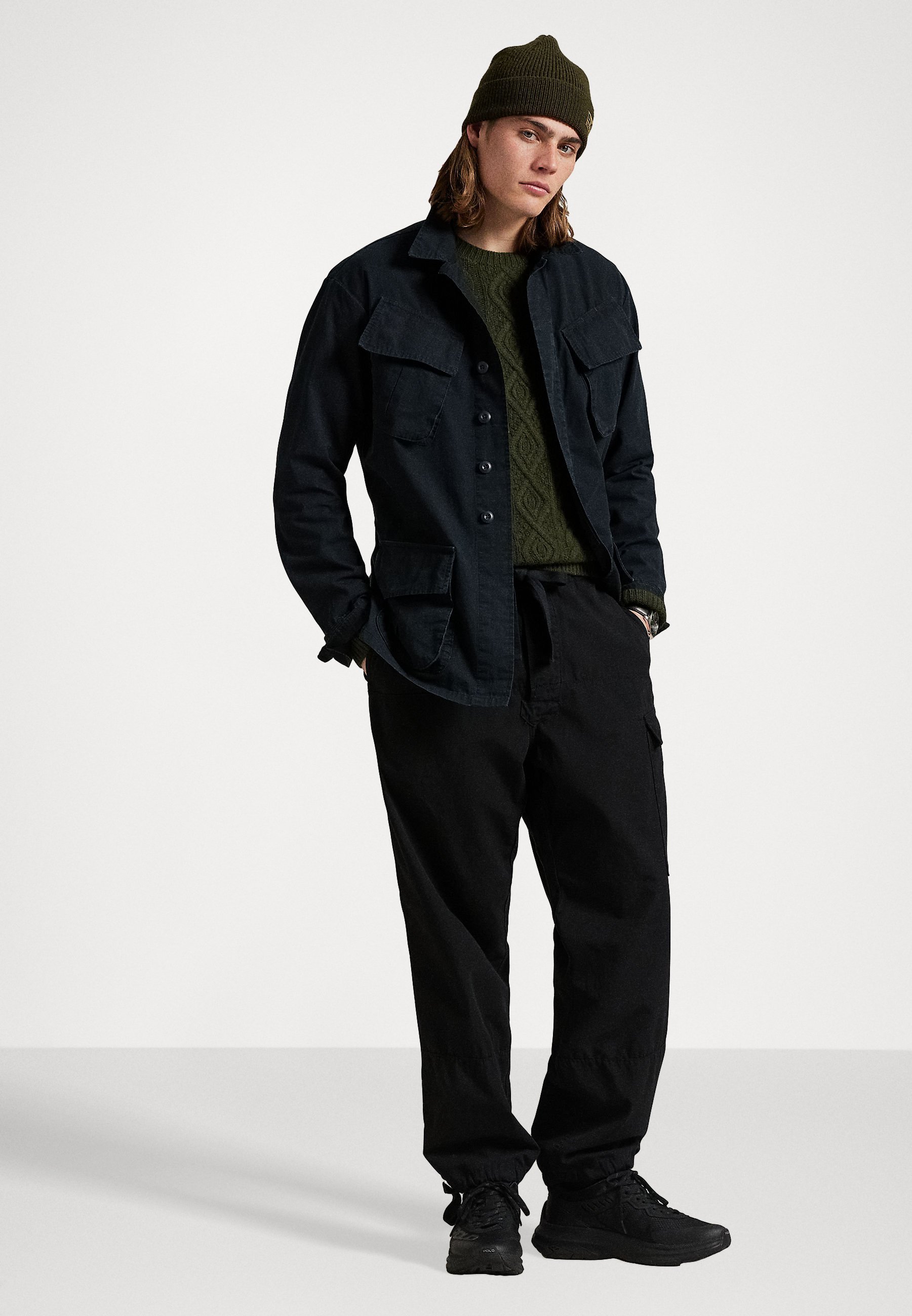 Polo Ralph Lauren RIPSTOP UTILITY OVERSHIRT - Zomerjas - polo zwart