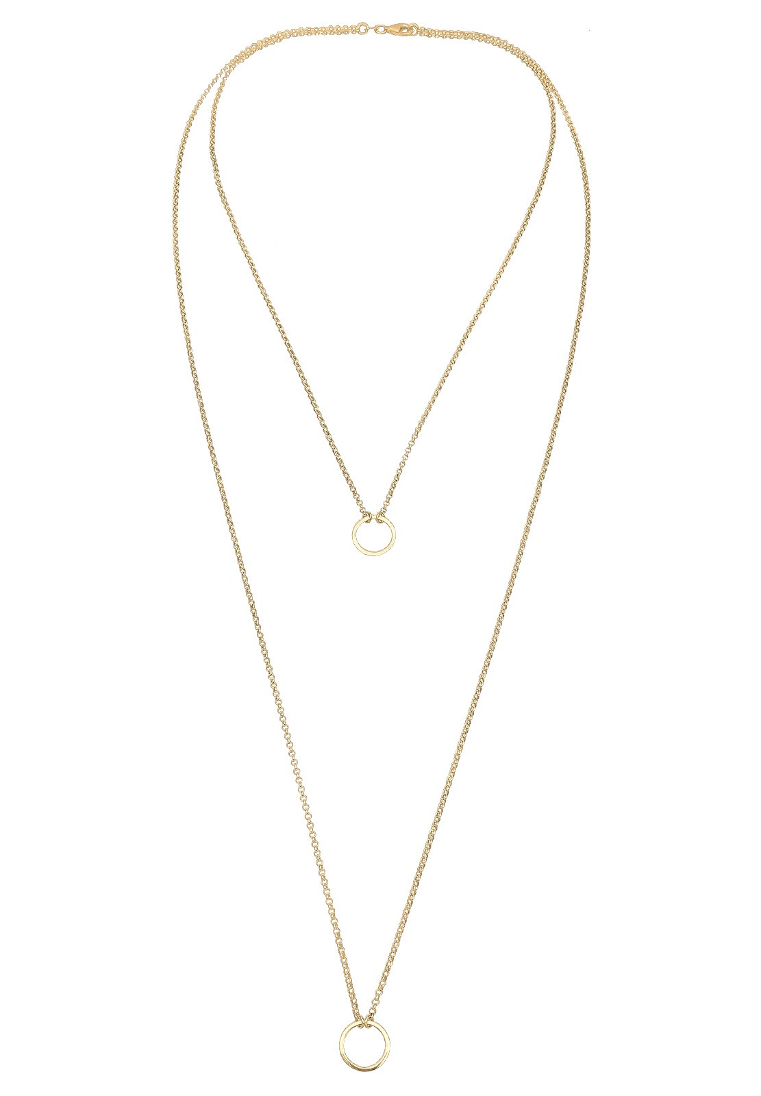 Elli Femme Layer Look Circles en Argent Sterling 925