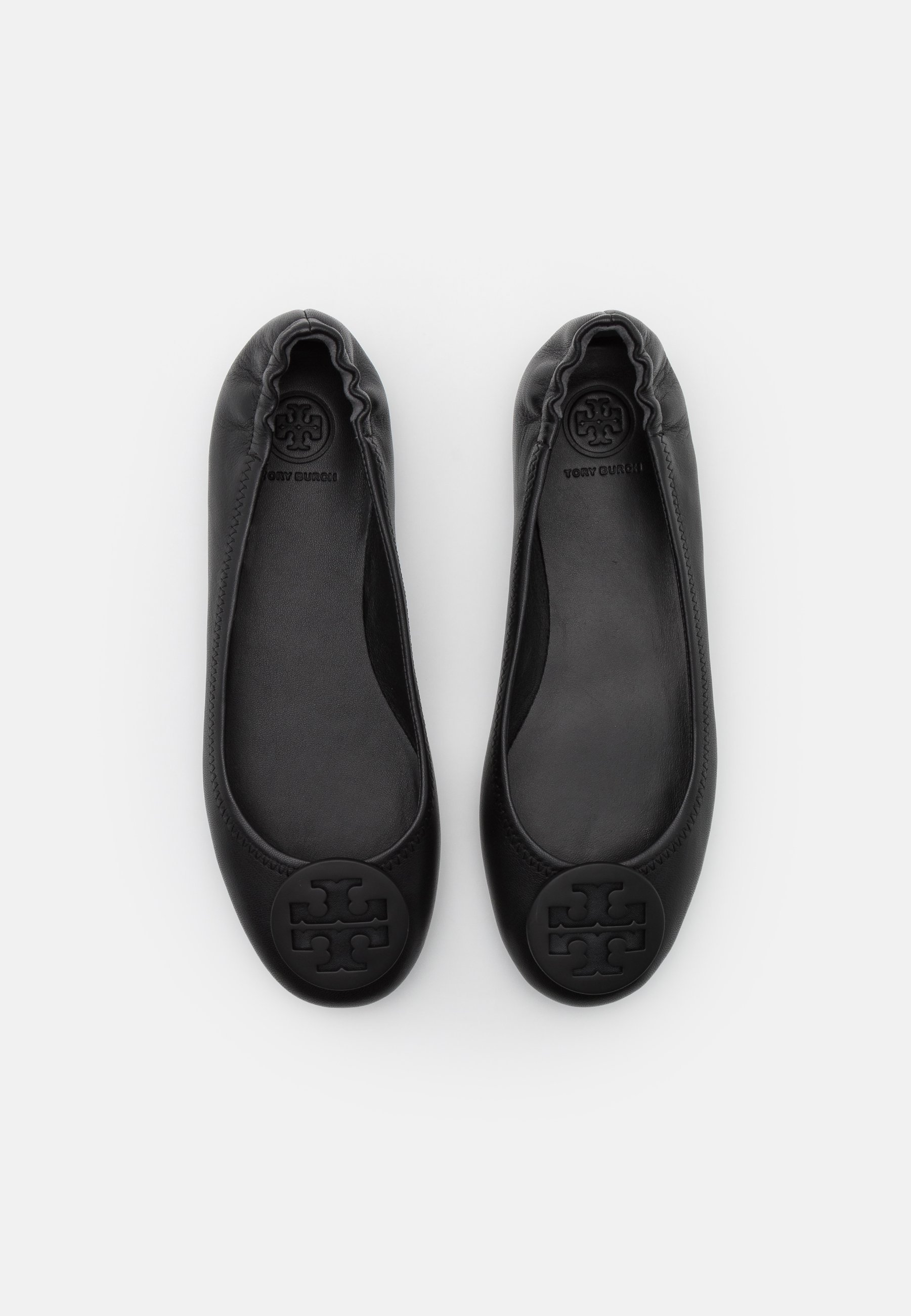 Tory Burch MINNIE POWDER COATED LOGO - Ballerina's - perfect zwart
