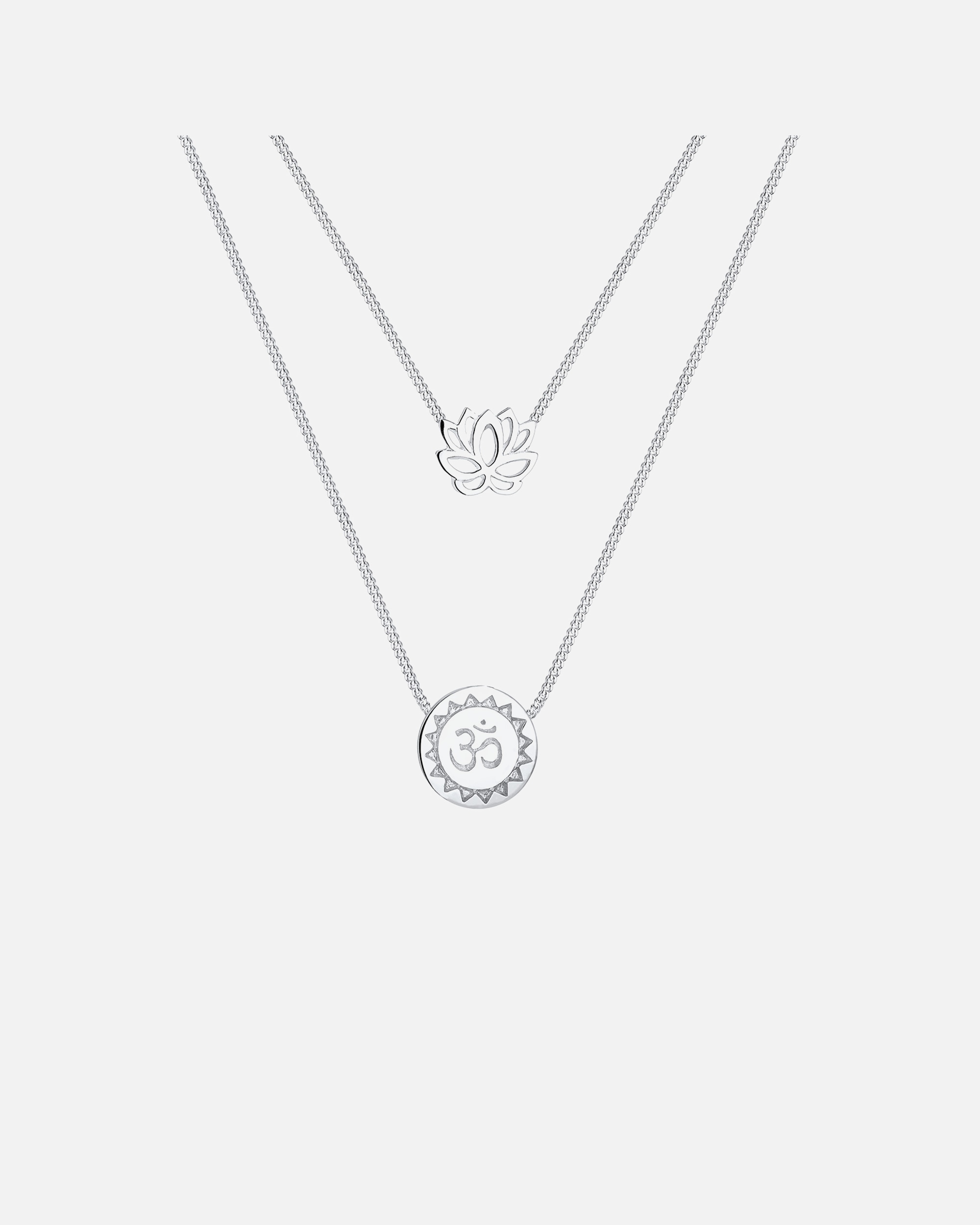 Elli Femme Fleur de Lotus Mantra en Argent Sterling (925/1000)