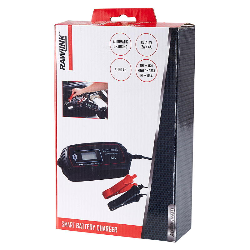 Rawlink Batterilader 6V/12V, 2/4 amp, Rawlink