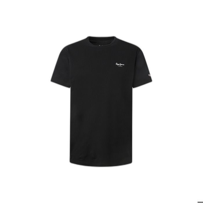 T-Shirt Homme - PEPE JEANS - uni - Noir - Manches courtes - Mélange coton stretch